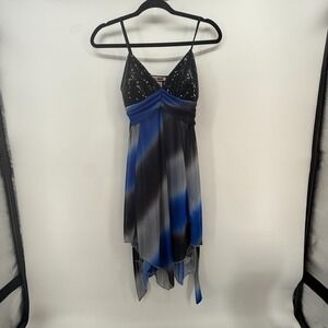 Tag 1080 Womens Crushed Velvet Asymmetric Beaded Fairy Grunge Witchy Top Size L